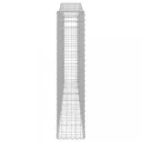 6 db íves horganyzott vas gabion kosár 400x30x140/160 cm