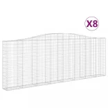 8 db íves horganyzott vas gabion kosár 400x30x140/160 cm