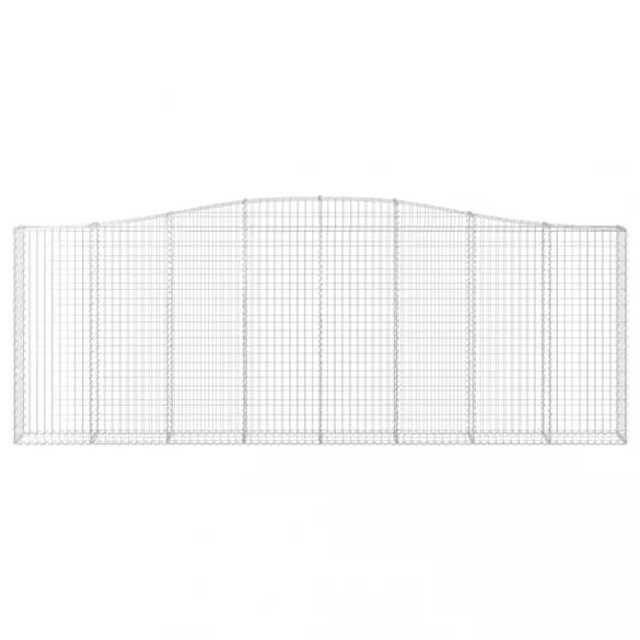 8 db íves horganyzott vas gabion kosár 400x30x140/160 cm