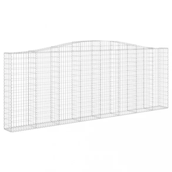 9 db íves horganyzott vas gabion kosár 400x30x140/160 cm