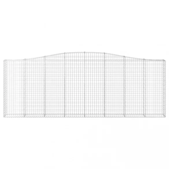 9 db íves horganyzott vas gabion kosár 400x30x140/160 cm