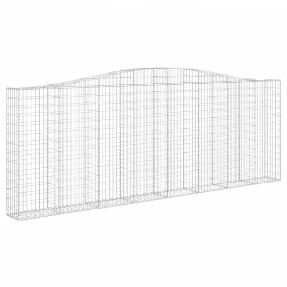 10 db íves horganyzott vas gabion kosár 400x30x140/160 cm