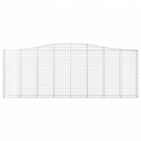 10 db íves horganyzott vas gabion kosár 400x30x140/160 cm