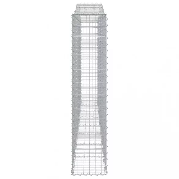 10 db íves horganyzott vas gabion kosár 400x30x140/160 cm