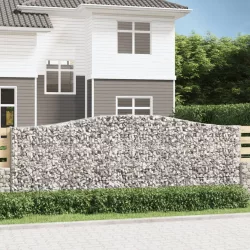 15 db íves horganyzott vas gabion kosár 400x30x140/160 cm