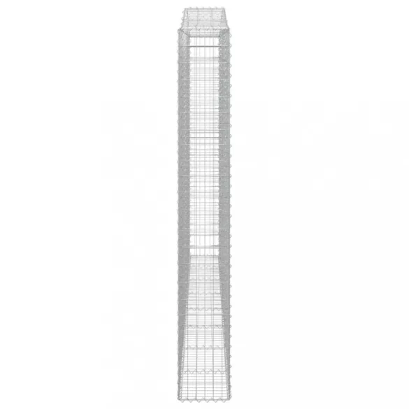 2 db íves horganyzott vas gabion kosár 400x30x220/240 cm
