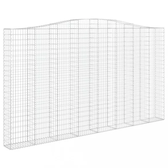 3 db íves horganyzott vas gabion kosár 400x30x220/240 cm