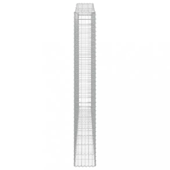 3 db íves horganyzott vas gabion kosár 400x30x220/240 cm