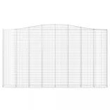 4 db íves horganyzott vas gabion kosár 400x30x220/240 cm