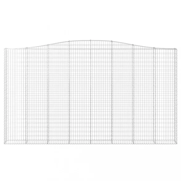 4 db íves horganyzott vas gabion kosár 400x30x220/240 cm