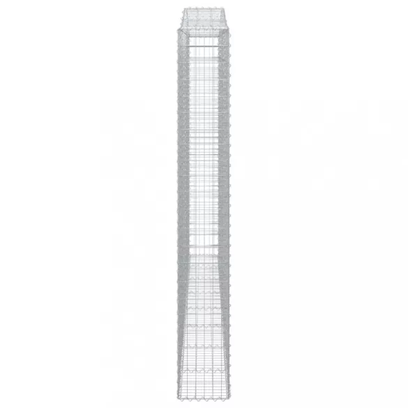 4 db íves horganyzott vas gabion kosár 400x30x220/240 cm
