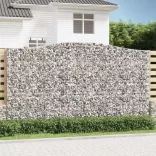 5 db íves horganyzott vas gabion kosár 400x30x220/240 cm