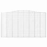 5 db íves horganyzott vas gabion kosár 400x30x220/240 cm