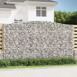 6 db íves horganyzott vas gabion kosár 400x30x220/240 cm