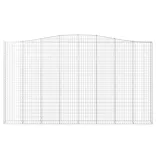 6 db íves horganyzott vas gabion kosár 400x30x220/240 cm