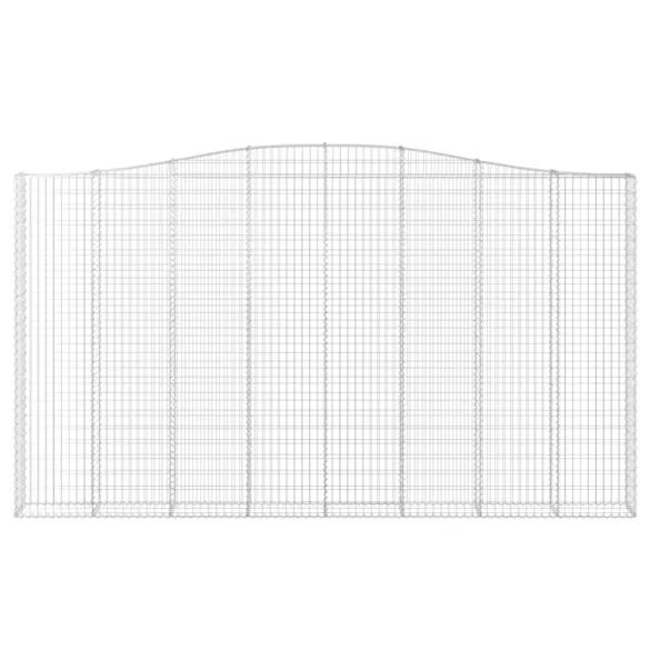 6 db íves horganyzott vas gabion kosár 400x30x220/240 cm