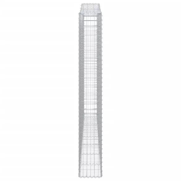 6 db íves horganyzott vas gabion kosár 400x30x220/240 cm