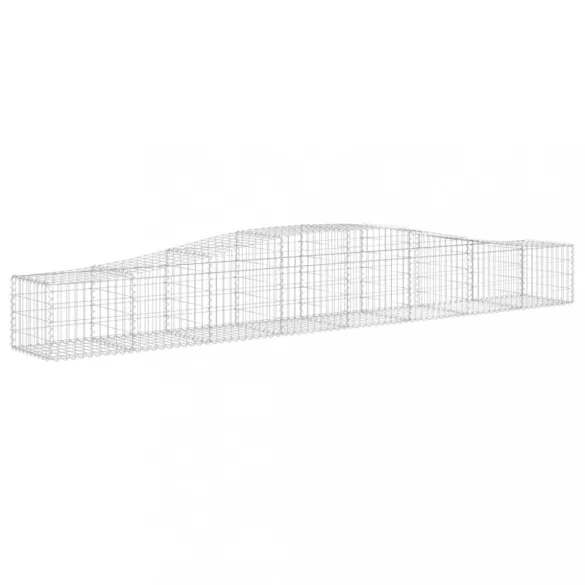 2 db íves horganyzott vas gabion kosár 400x50x40/60 cm