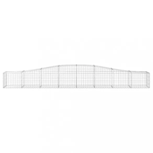 2 db íves horganyzott vas gabion kosár 400x50x40/60 cm