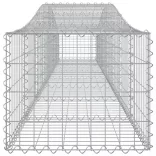 3 db íves horganyzott vas gabion kosár 400x50x40/60 cm
