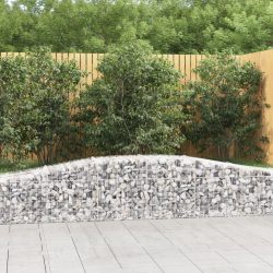 4 db íves horganyzott vas gabion kosár 400x50x40/60 cm