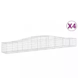4 db íves horganyzott vas gabion kosár 400x50x40/60 cm