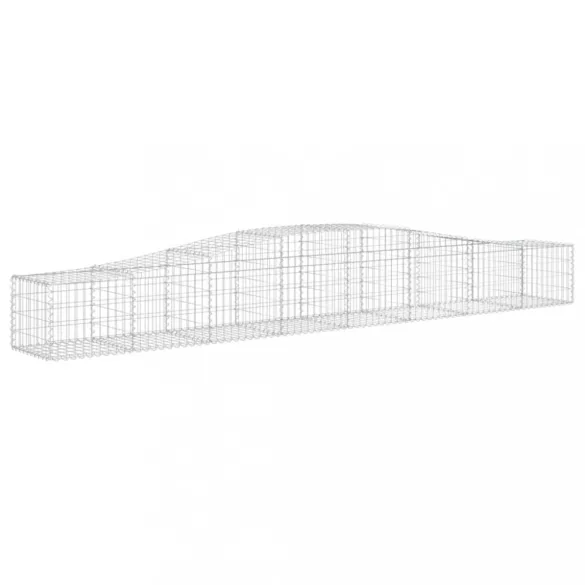 5 db íves horganyzott vas gabion kosár 400x50x40/60 cm