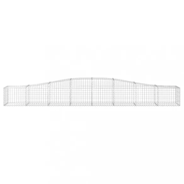 6 db íves horganyzott vas gabion kosár 400x50x40/60 cm