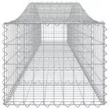 6 db íves horganyzott vas gabion kosár 400x50x40/60 cm