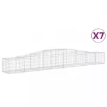 7 db íves horganyzott vas gabion kosár 400x50x40/60 cm