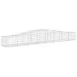 8 db íves horganyzott vas gabion kosár 400x50x40/60 cm