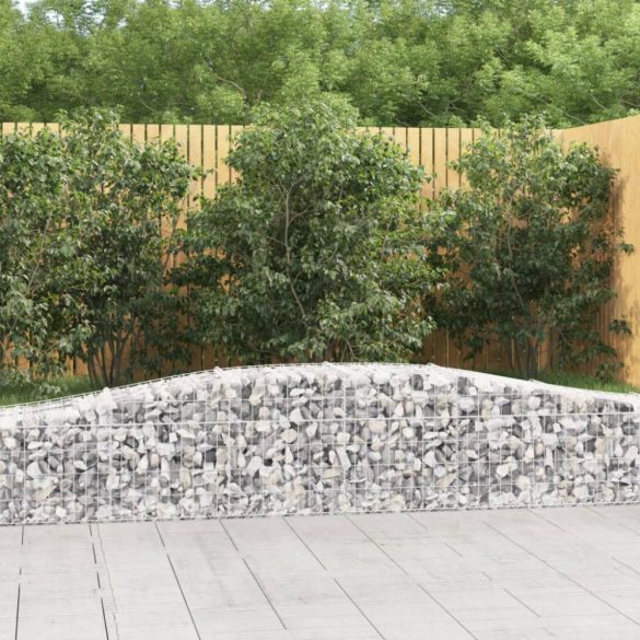 9 db íves horganyzott vas gabion kosár 400x50x40/60 cm