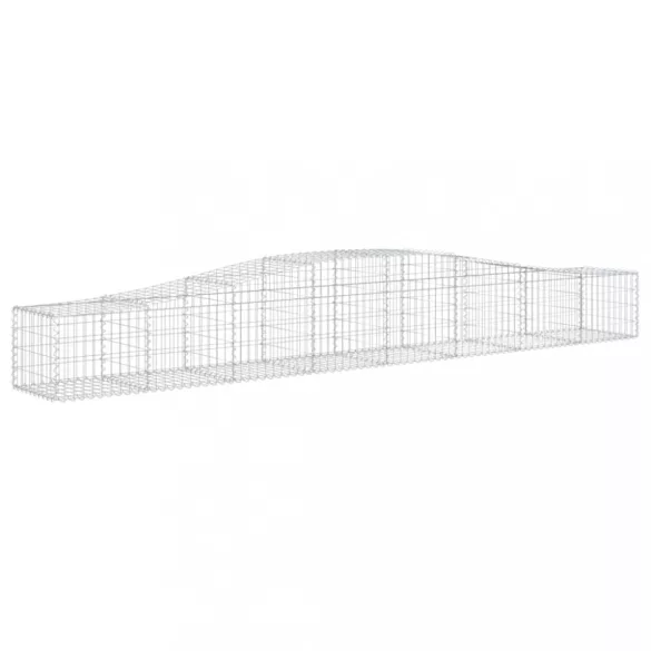 10 db íves horganyzott vas gabion kosár 400x50x40/60 cm