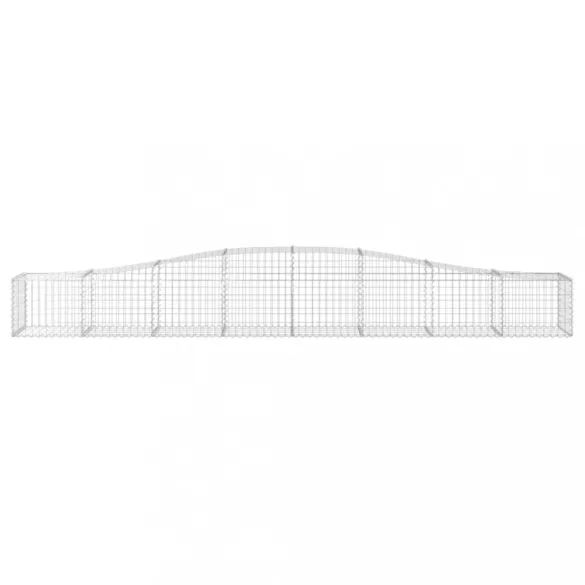 10 db íves horganyzott vas gabion kosár 400x50x40/60 cm