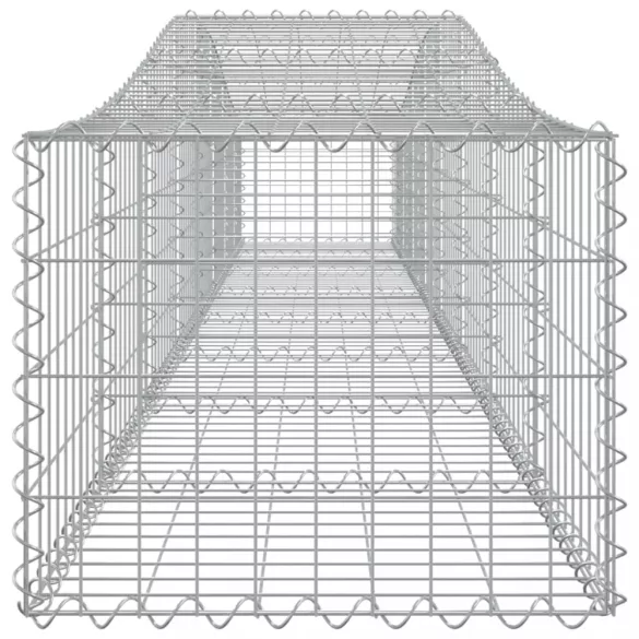 10 db íves horganyzott vas gabion kosár 400x50x40/60 cm