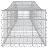 15 db íves horganyzott vas gabion kosár 400x50x40/60 cm