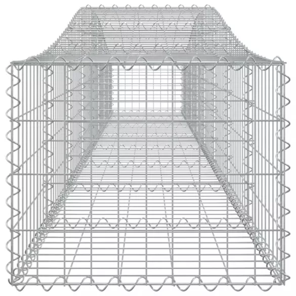 15 db íves horganyzott vas gabion kosár 400x50x40/60 cm