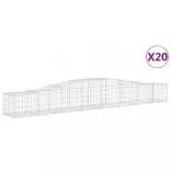 20 db íves horganyzott vas gabion kosár 400x50x40/60 cm