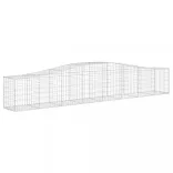 2 db íves horganyzott vas gabion kosár 400x50x60/80 cm