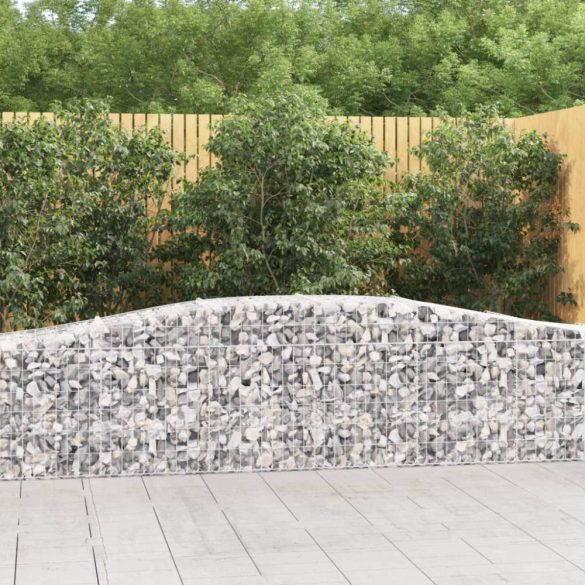 4 db íves horganyzott vas gabion kosár 400x50x60/80 cm