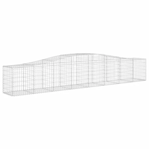 4 db íves horganyzott vas gabion kosár 400x50x60/80 cm