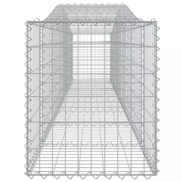 4 db íves horganyzott vas gabion kosár 400x50x60/80 cm