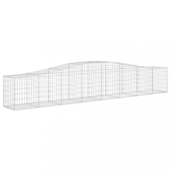 5 db íves horganyzott vas gabion kosár 400x50x60/80 cm