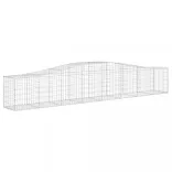 6 db íves horganyzott vas gabion kosár 400x50x60/80 cm