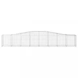 6 db íves horganyzott vas gabion kosár 400x50x60/80 cm