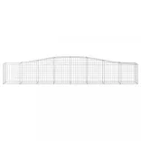 8 db íves horganyzott vas gabion kosár 400x50x60/80 cm