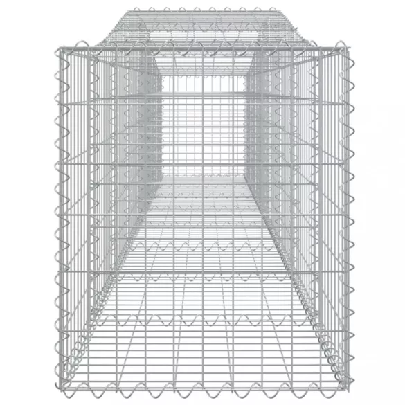 9 db íves horganyzott vas gabion kosár 400x50x60/80 cm