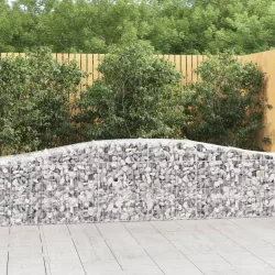 10 db íves horganyzott vas gabion kosár 400x50x60/80 cm