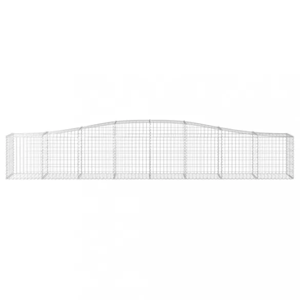 15 db íves horganyzott vas gabion kosár 400x50x60/80 cm