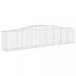 2 db íves horganyzott vas gabion kosár 400x50x80/100 cm